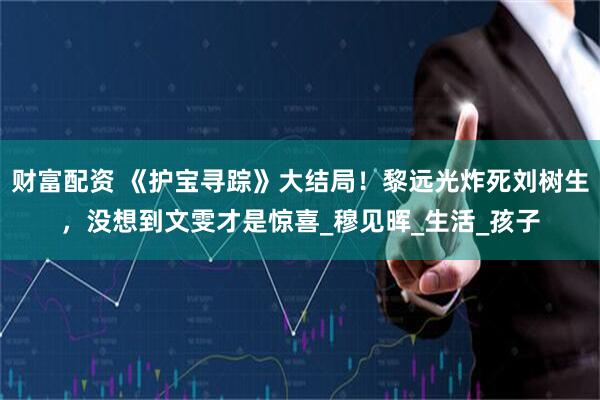财富配资 《护宝寻踪》大结局！黎远光炸死刘树生，没想到文雯才是惊喜_穆见晖_生活_孩子