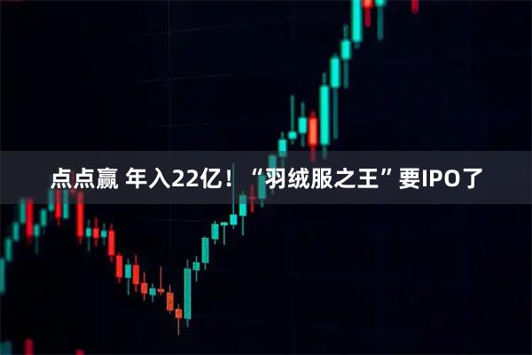 点点赢 年入22亿！“羽绒服之王”要IPO了