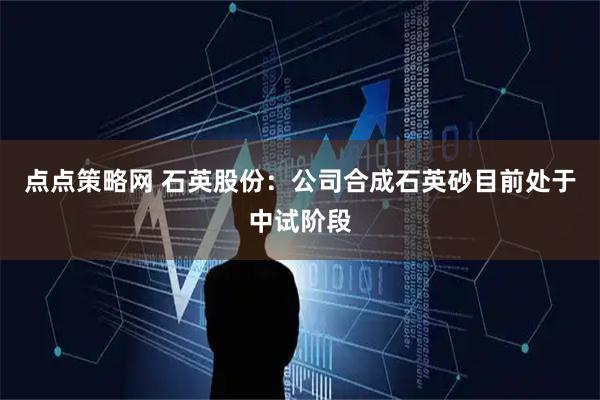 点点策略网 石英股份：公司合成石英砂目前处于中试阶段